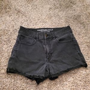 AE hi rise shortie jean shorts size 8